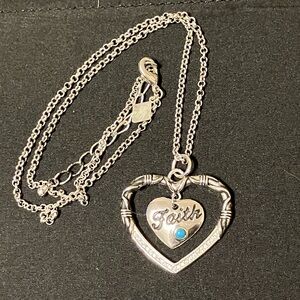 Montana Silversmiths Faith Hearts necklace